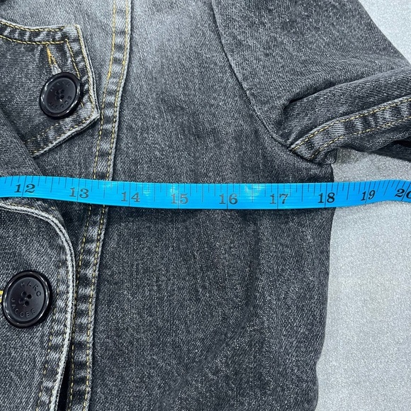 [US6]Marc Jacob’s Charcoal Denim Jacket Military Motorcycle - Picture 6 of 9